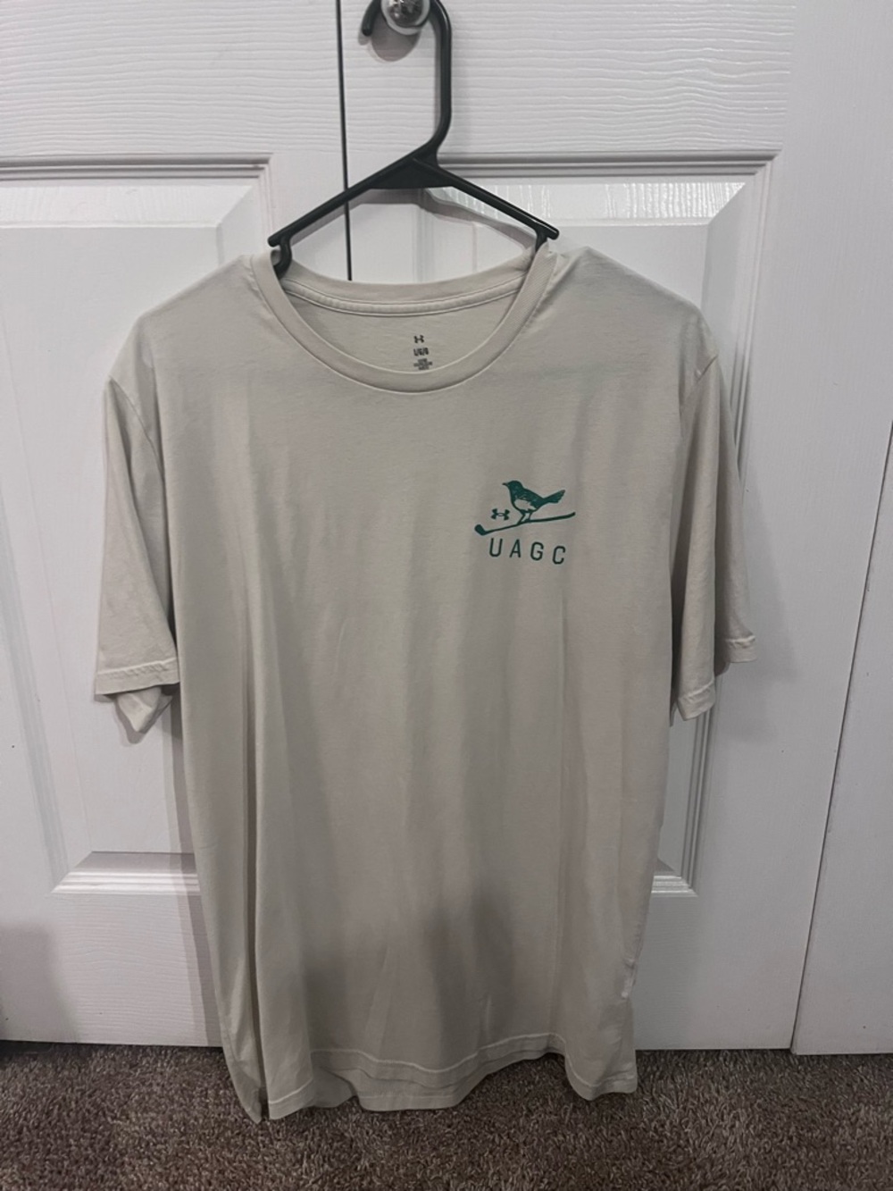 Under Armour Stone Short Sleeve Crew Tee with Green Logo